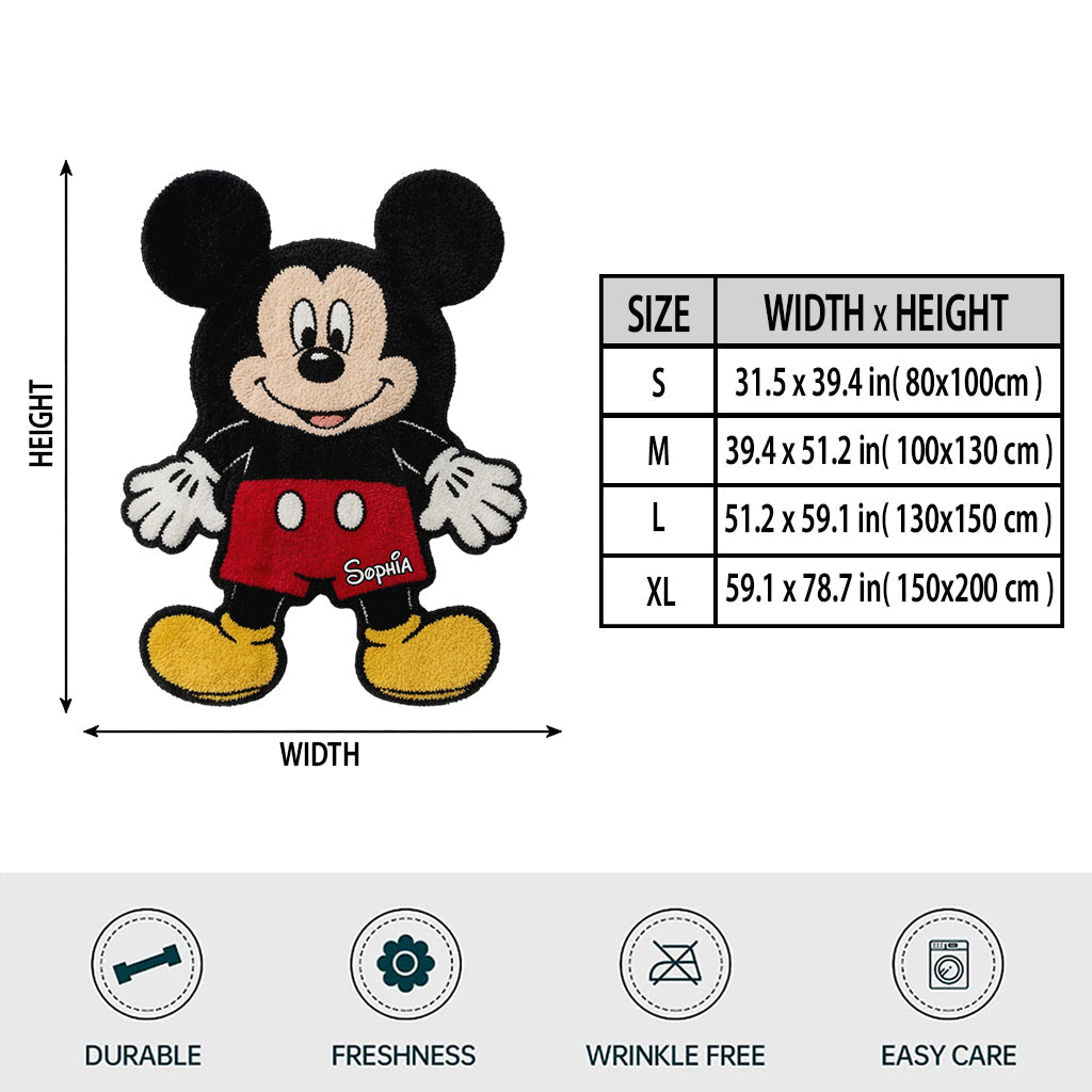 Mouse's Hug - Personalized Mouse Shaped Fleece Blanket