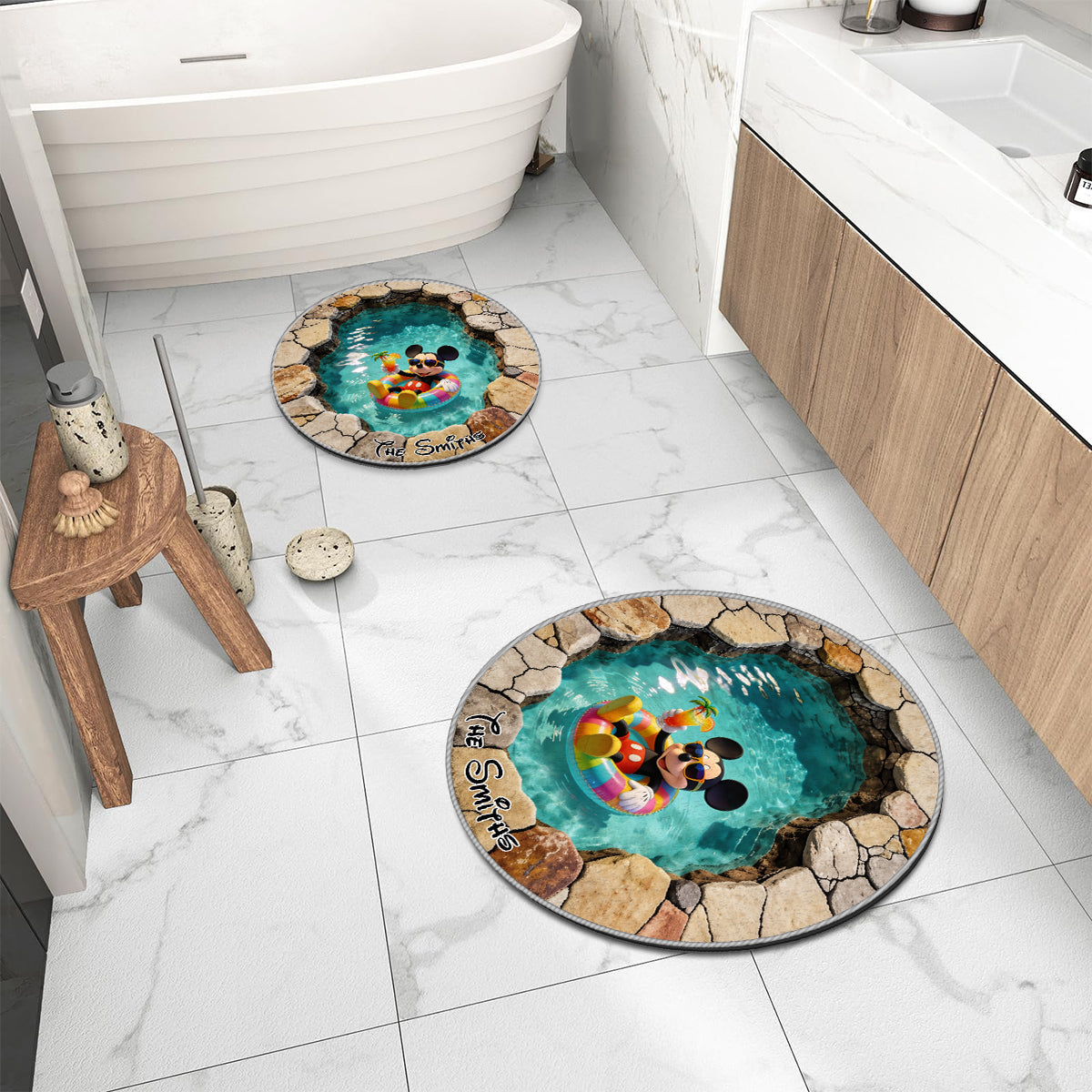 Summer Vibes - Personalized Mouse Non-Slip Tufted Rug