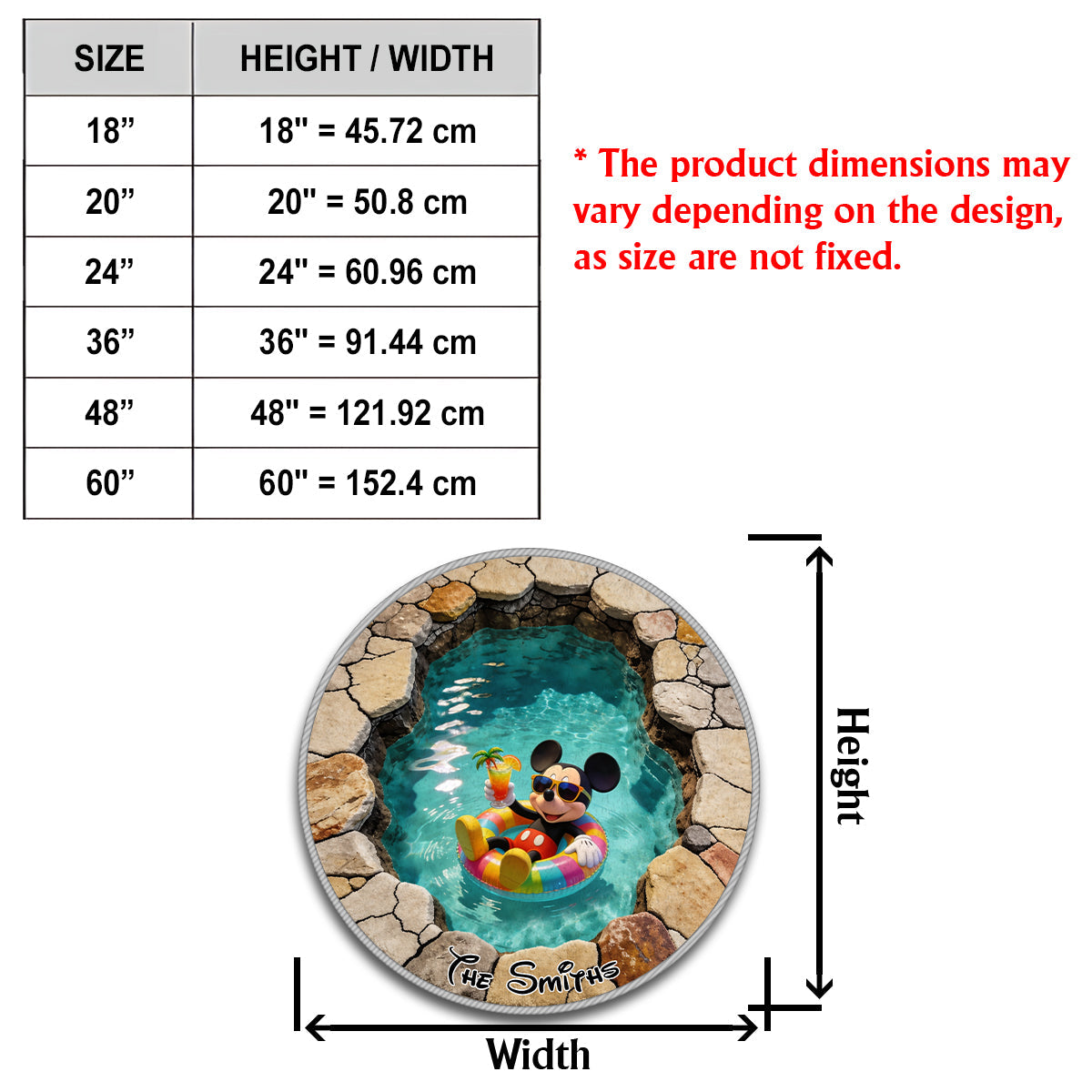 Summer Vibes - Personalized Mouse Non-Slip Tufted Rug