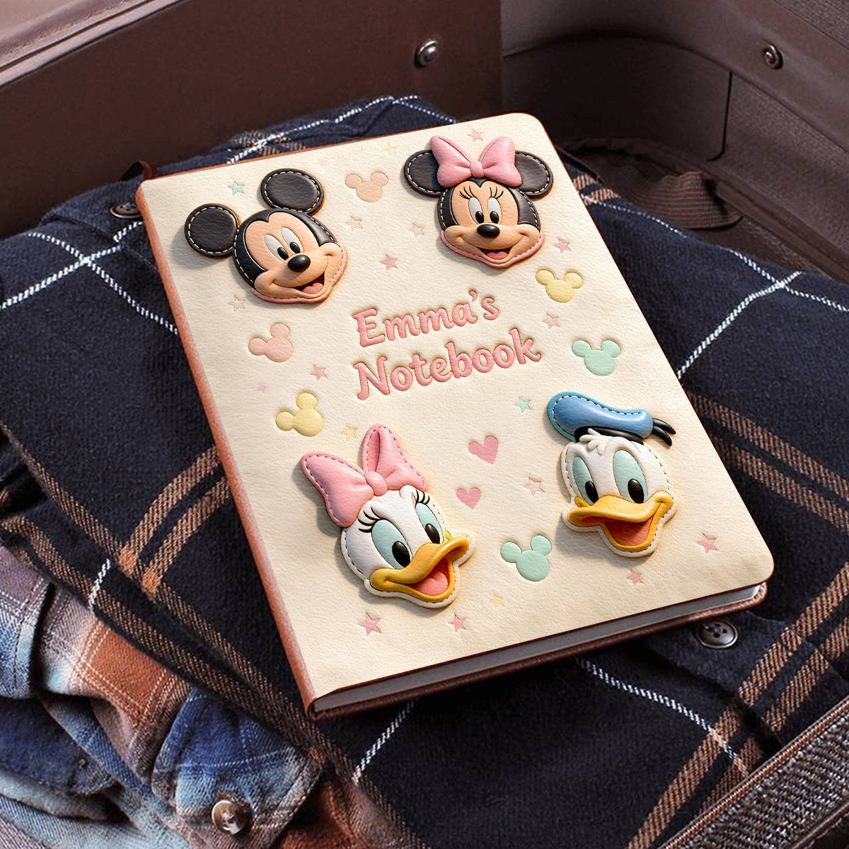 Magical Friends Notebook - Personalized Mouse Leather Journal