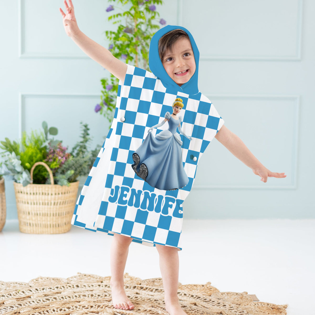 Magical Princess - Personalized Princess Kid Hooded Towel Poncho