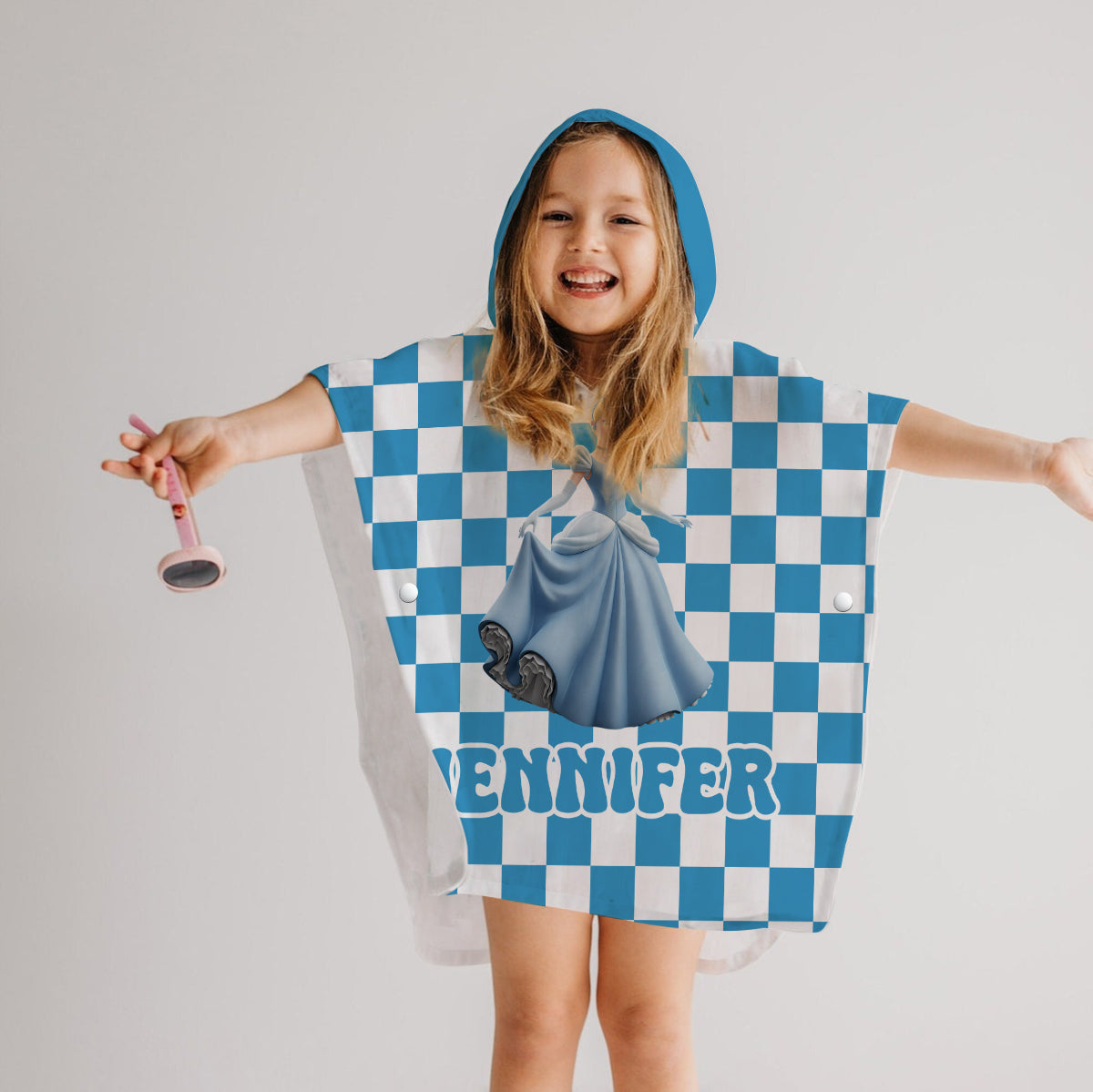 Magical Princess - Personalized Princess Kid Hooded Towel Poncho