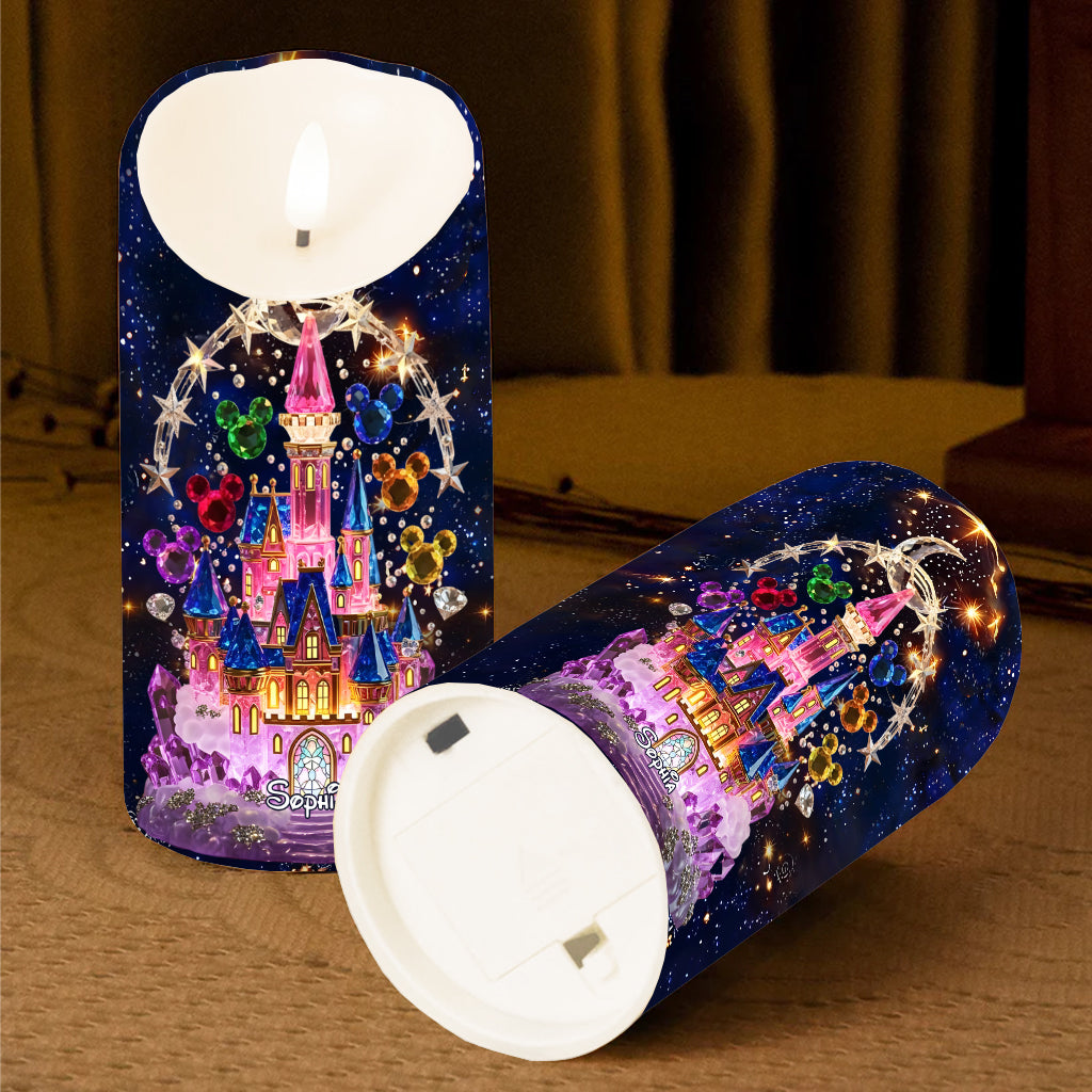 Magical Castle - Personalized Mouse Flameless Candle