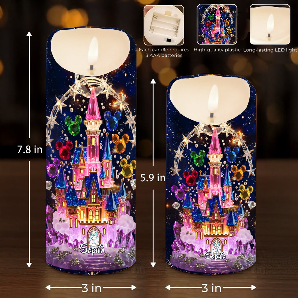 Magical Castle - Personalized Mouse Flameless Candle