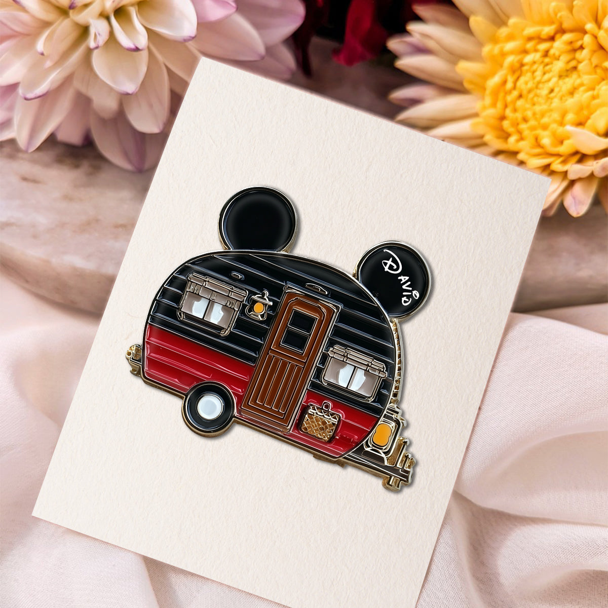 Outdoor Adventure Mouse Couple - Personalized Mouse Pin