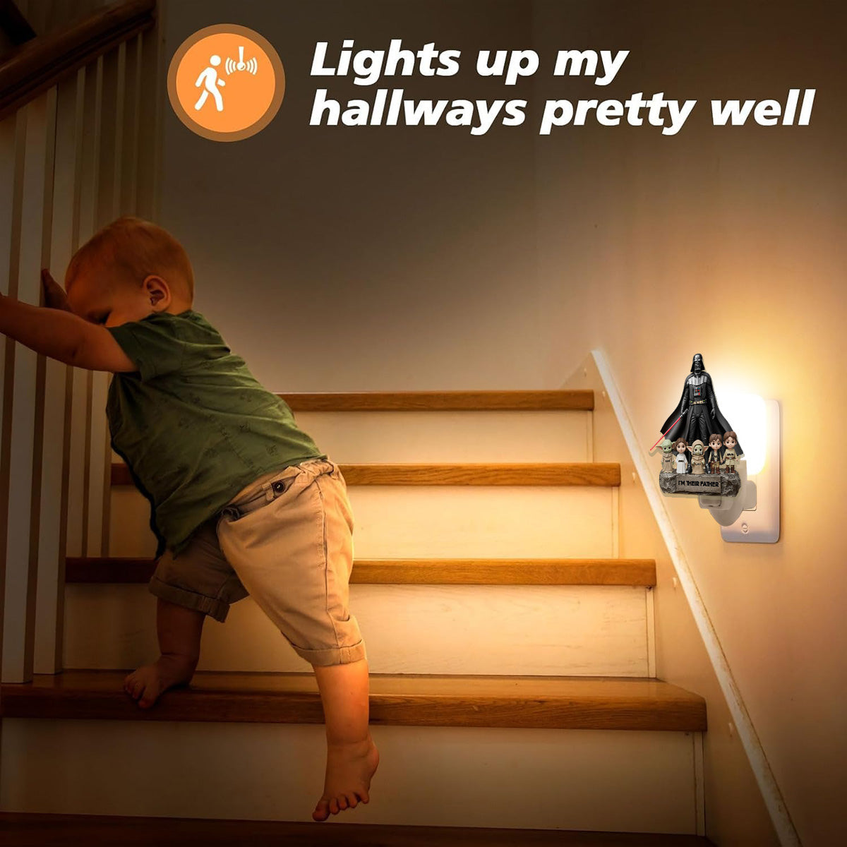 I Am Their Father - Personalized The Force Acrylic Plug-In Night Light