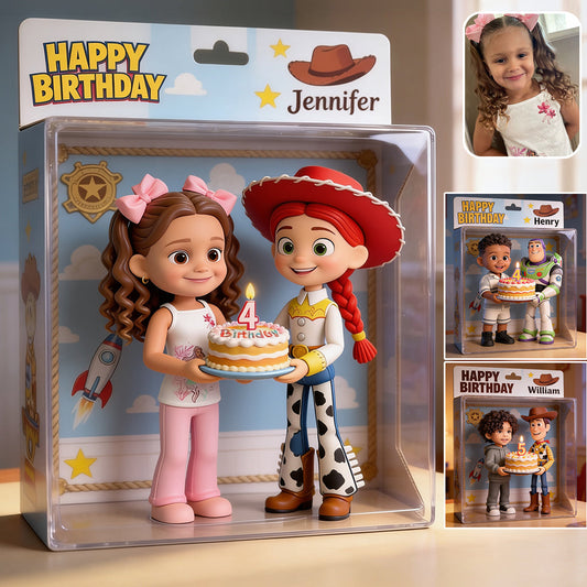 Happy Birthday Friend - Personalized Movie For Kids Acrylic Display Box