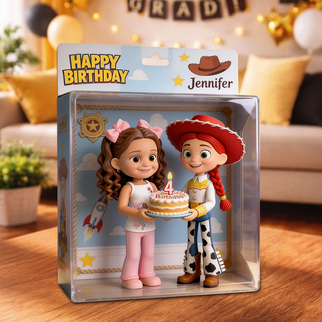 Happy Birthday Friend - Personalized Movie For Kids Acrylic Display Box