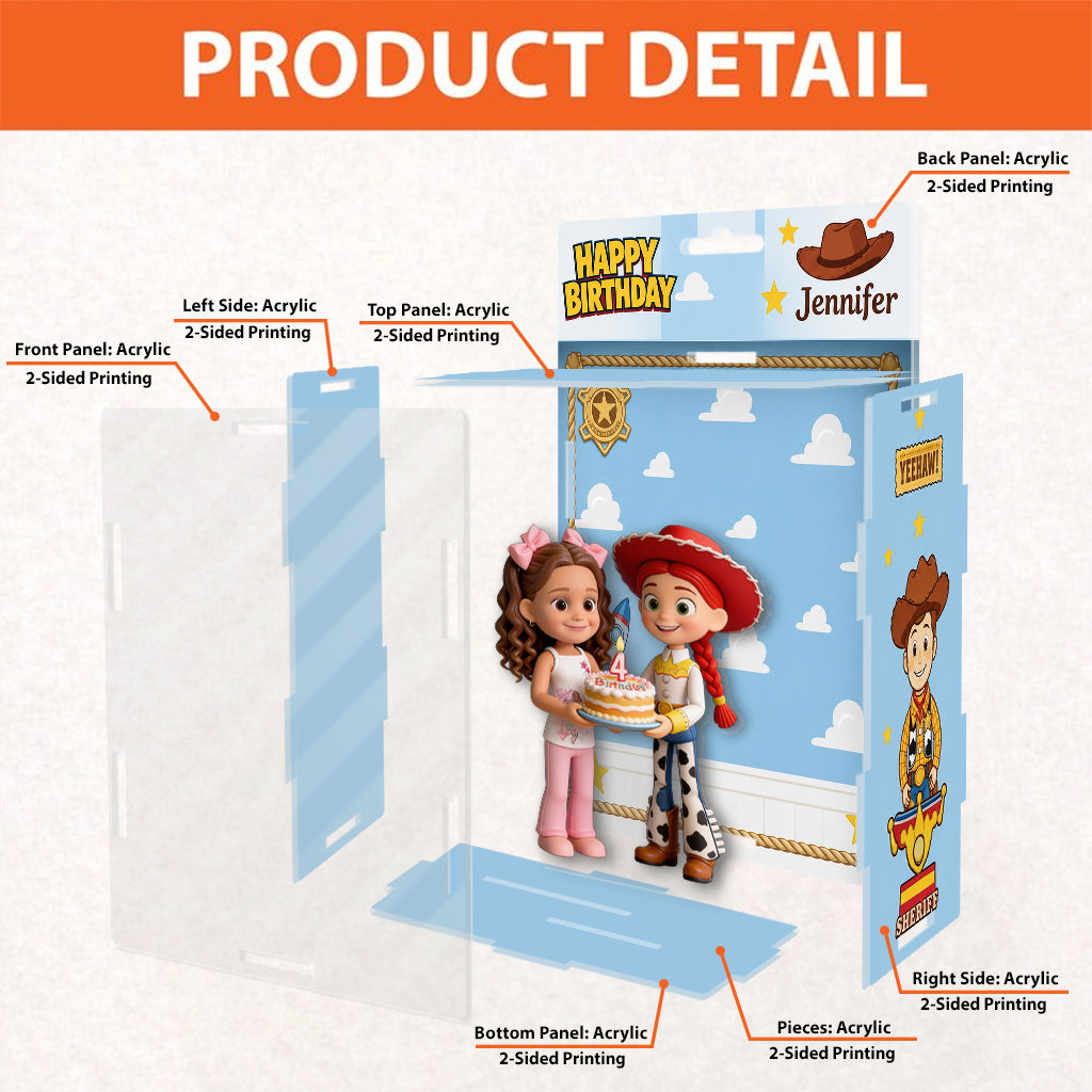 Happy Birthday Friend - Personalized Movie For Kids Acrylic Display Box