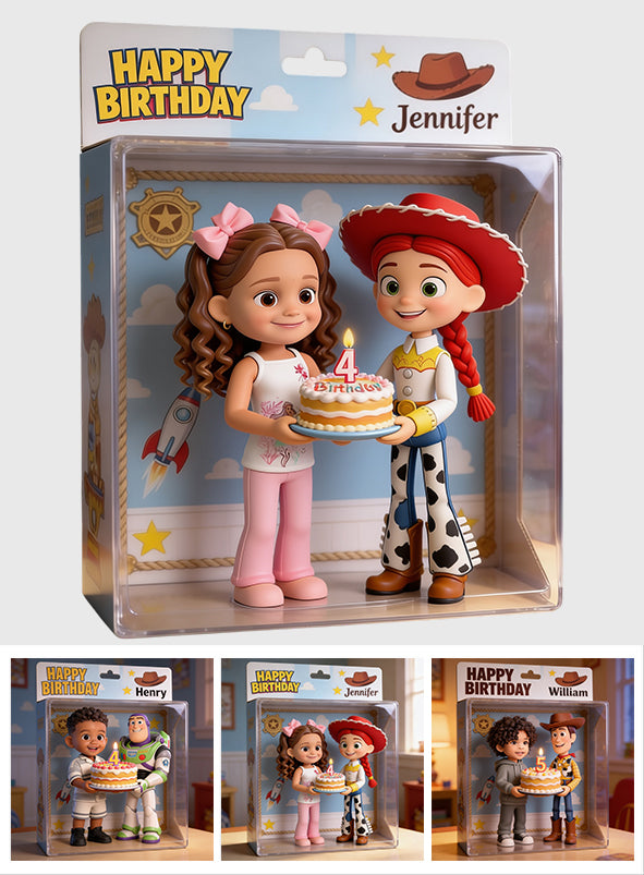 Happy Birthday Friend - Personalized Movie For Kids Acrylic Display Box