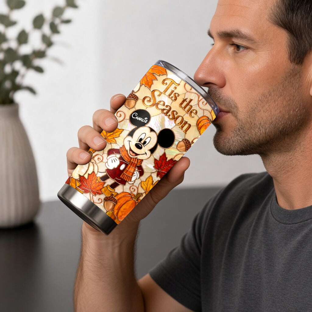 Autumn Cartoon Character - Personalized Mouse Tumbler