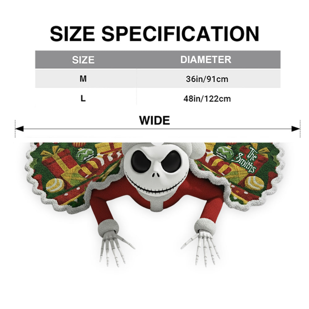 Merry Christmas - Personalized Nightmare Shaped Tree Skirt