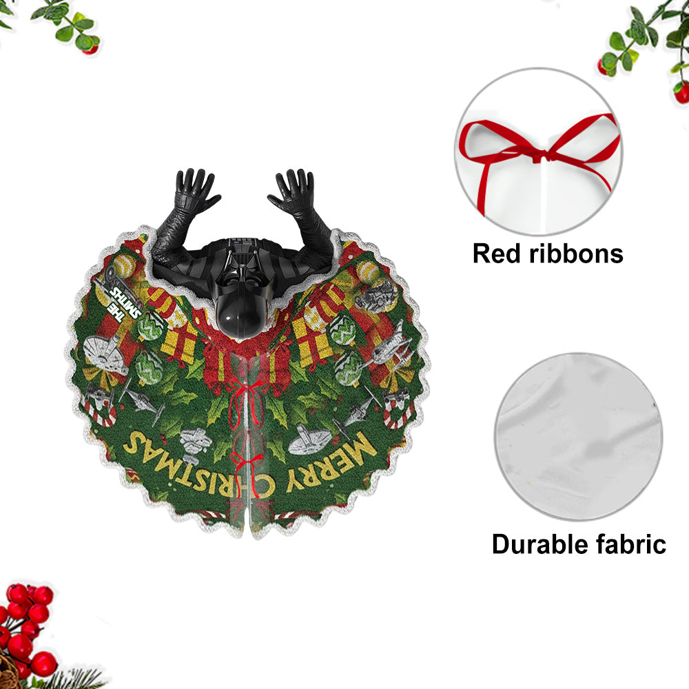 Merry Christmas - Personalized The Force Shaped Tree Skirt