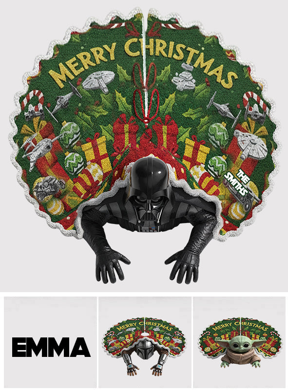 Merry Christmas - Personalized The Force Shaped Tree Skirt