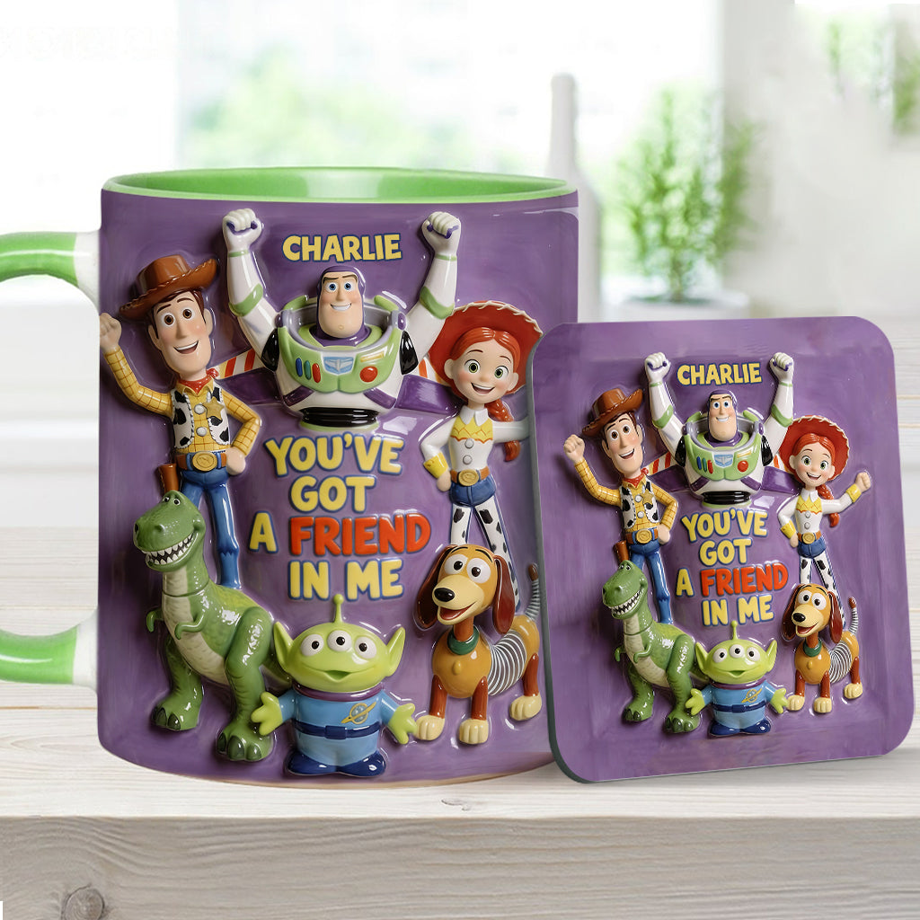 You've Got A Friend In Me - Personalized Toy Story Accent Mug & Coaster