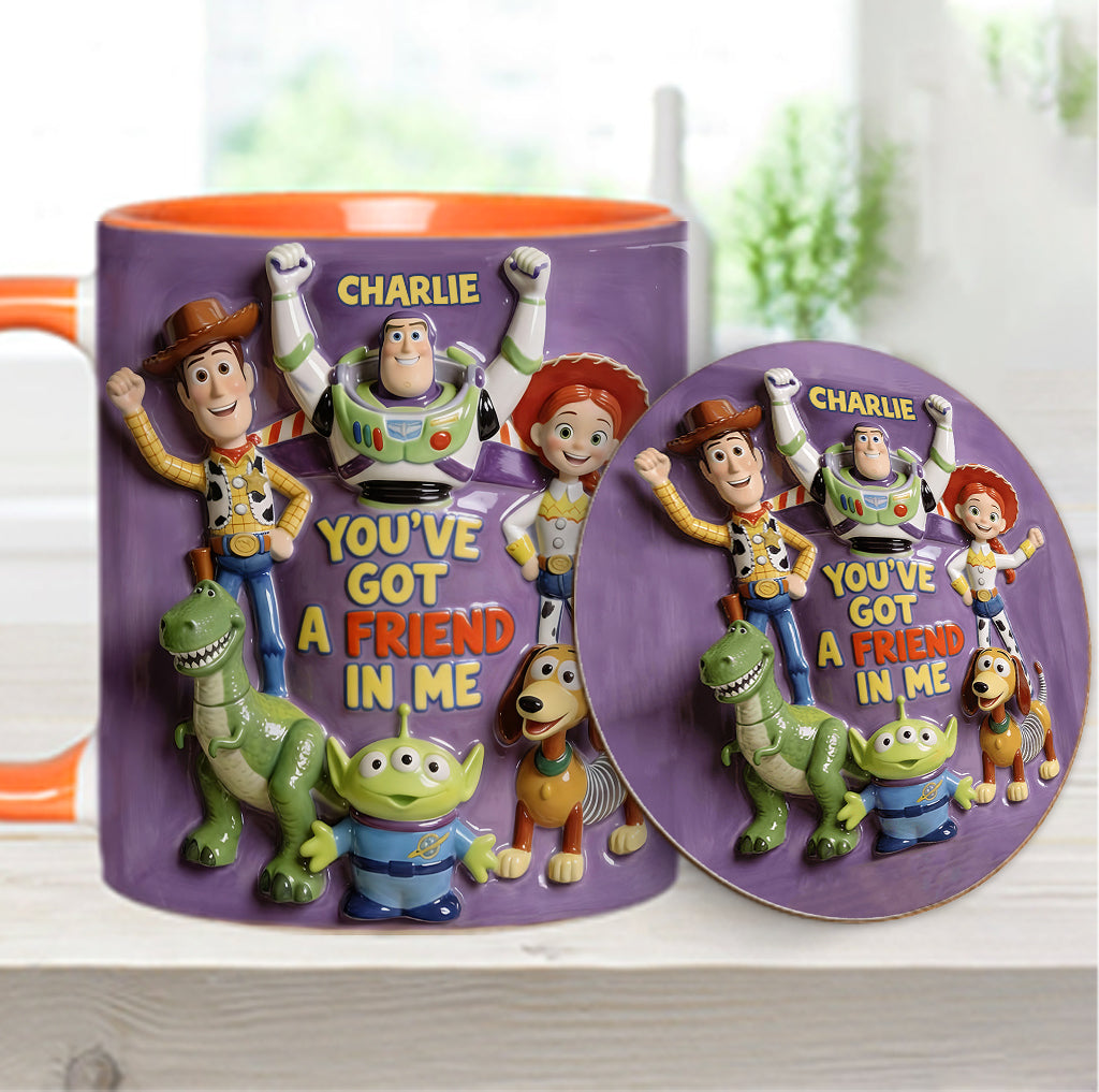 You've Got A Friend In Me - Personalized Toy Story Accent Mug & Coaster