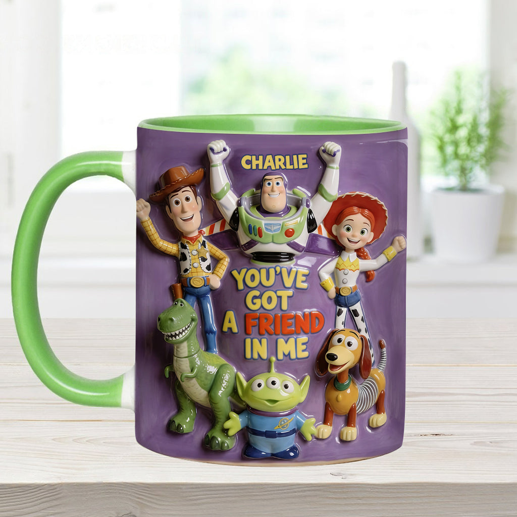 You've Got A Friend In Me - Personalized Toy Story Accent Mug & Coaster