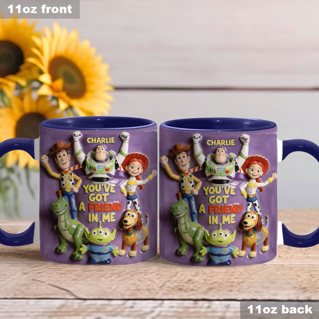 You've Got A Friend In Me - Personalized Toy Story Accent Mug & Coaster