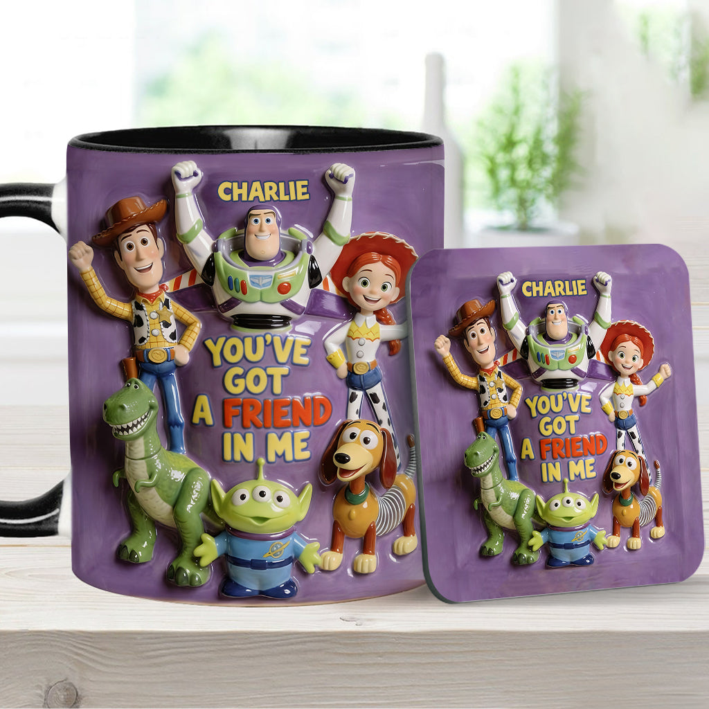 You've Got A Friend In Me - Personalized Toy Story Accent Mug & Coaster