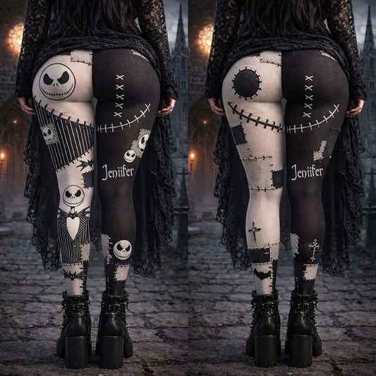 Nightmare Before Christmas, Gothic Style - Personalized Nightmare Women Pantyhose Tights