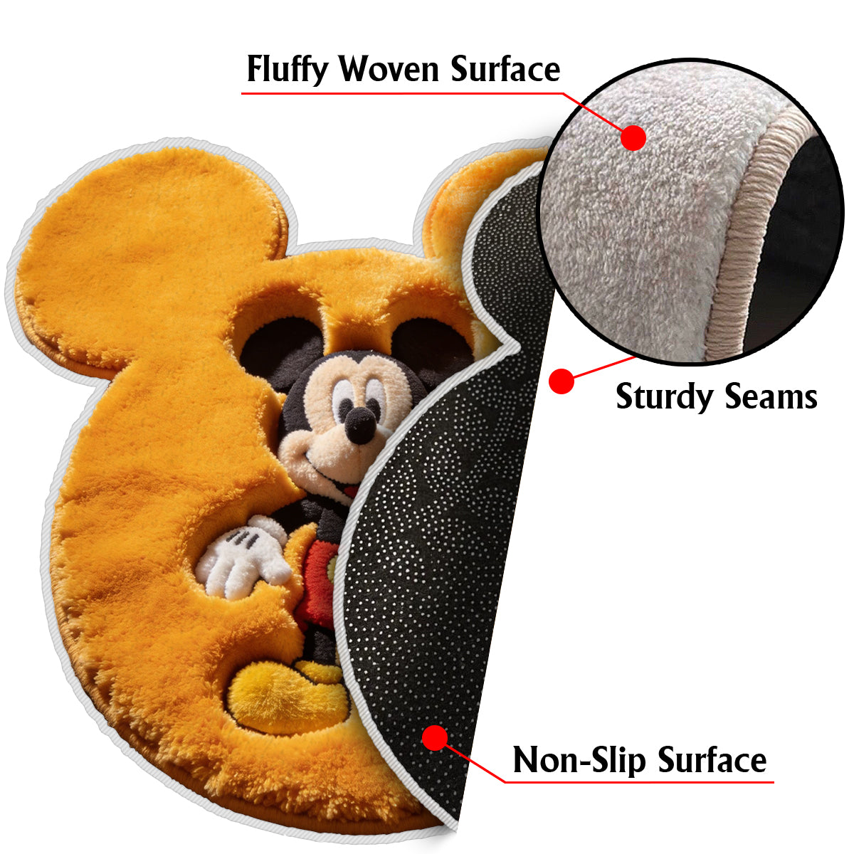 Magic Friends - Personalized Mouse Non-Slip Tufted Rug