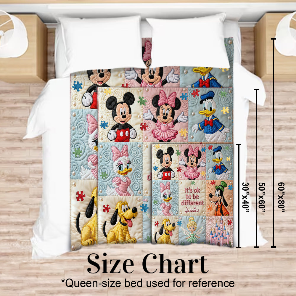 It's Ok To Be Different - Personalized Autism Awareness Blanket