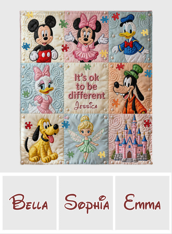 It's Ok To Be Different - Personalized Autism Awareness Blanket
