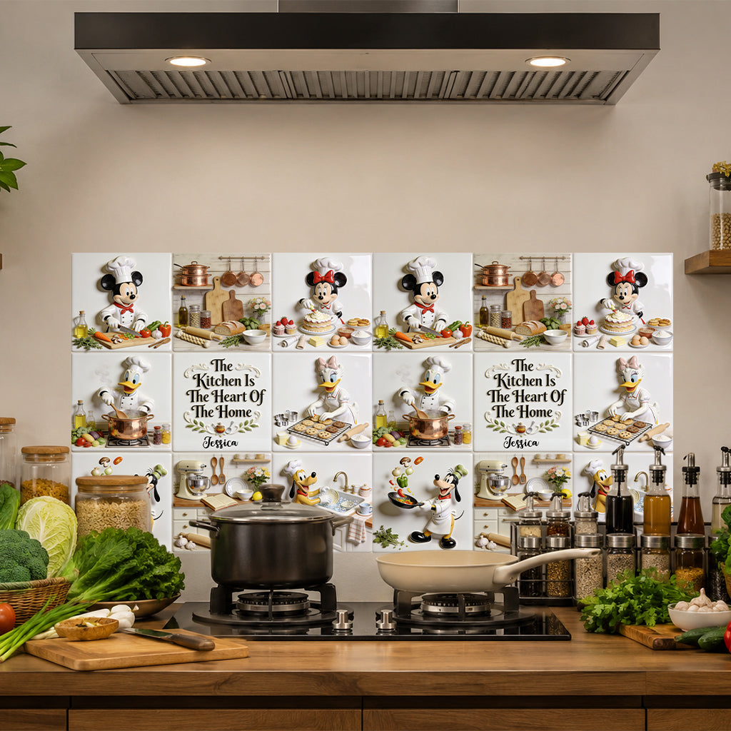 Mouse & Friends Oil-Proof Backsplash Decal - Personalized Cooking Wall Decal