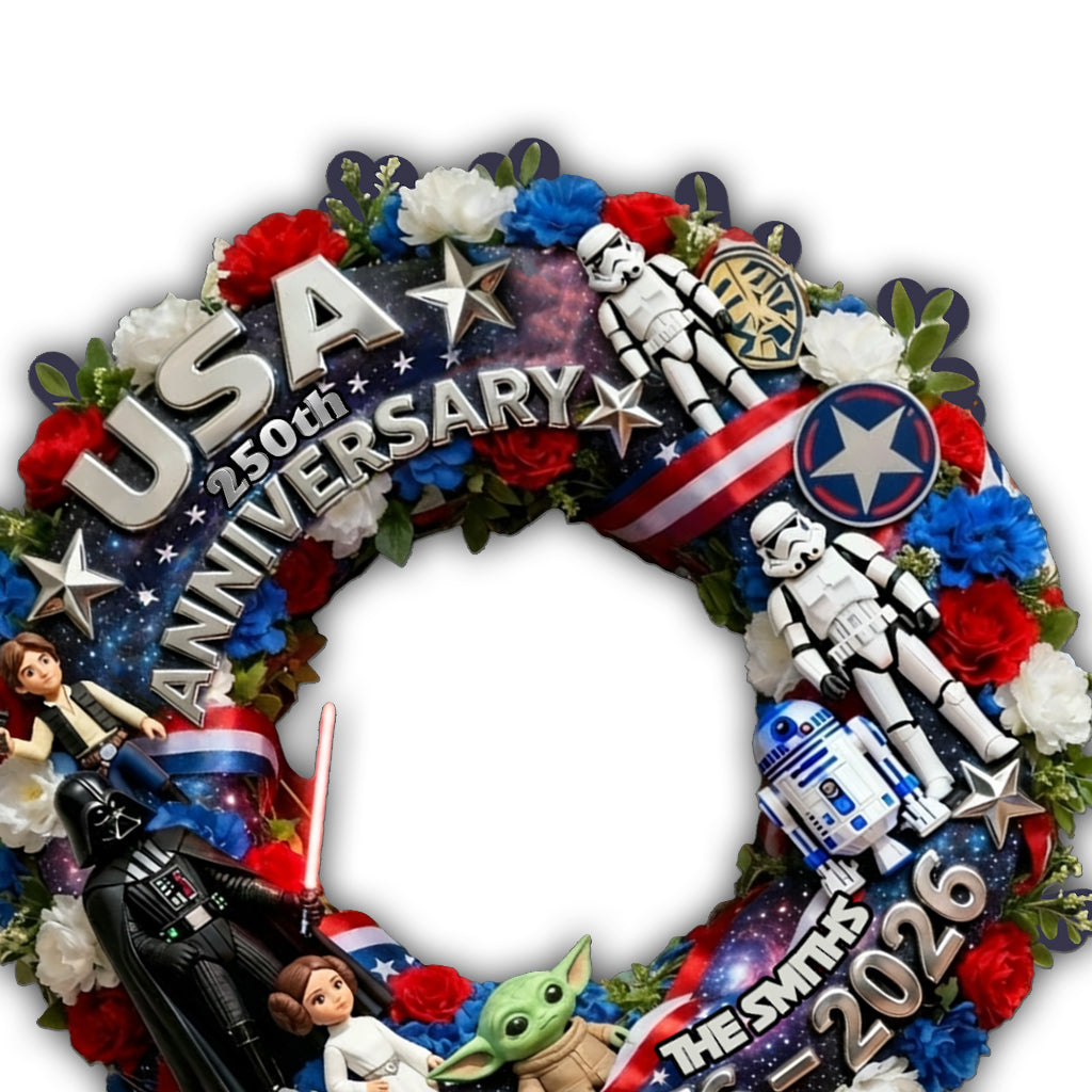Darth Side America 250th Anniversary - Personalized The Force Cut Metal Sign