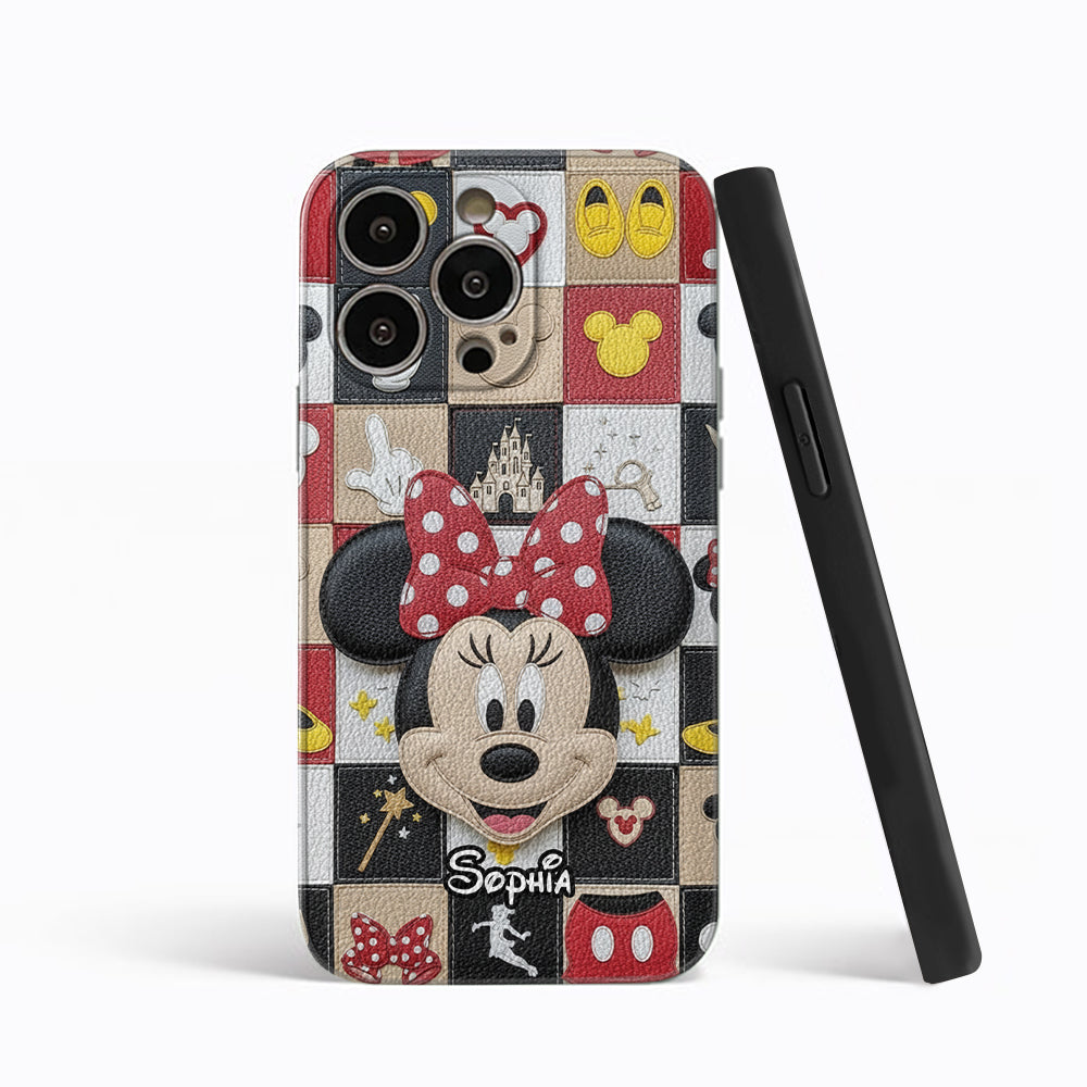 Magical Friends - Personalized Mouse Leather Phone Case