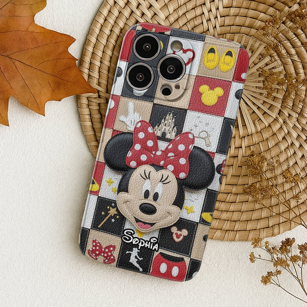 Magical Friends - Personalized Mouse Leather Phone Case