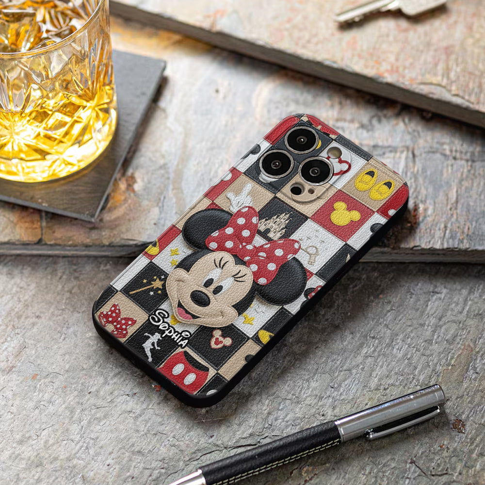 Magical Friends - Personalized Mouse Leather Phone Case
