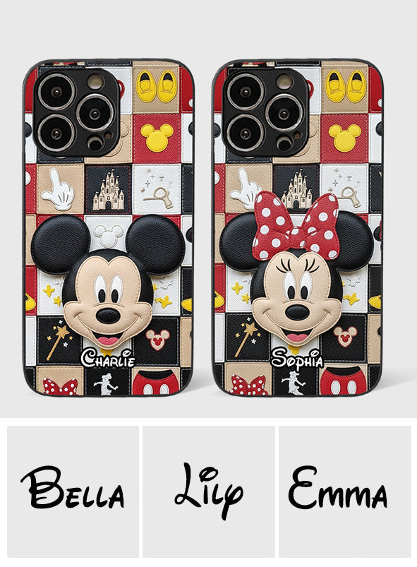 Magical Friends - Personalized Mouse Leather Phone Case