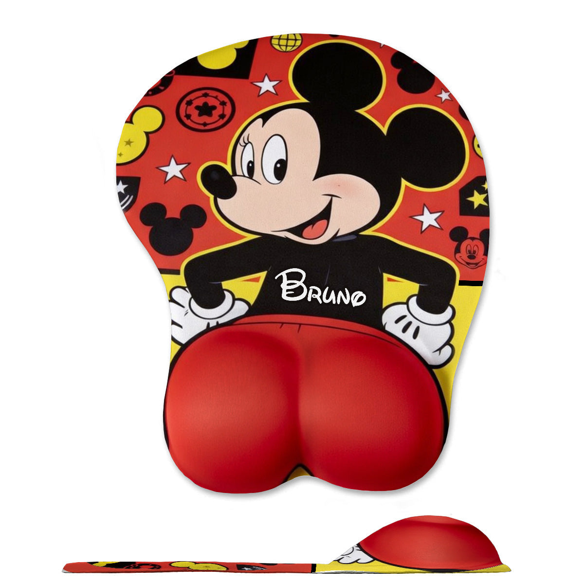 Cartoon Mouse Lover, Funny Gift for Co-workers - Personalized Mouse 3D Mouse Pad