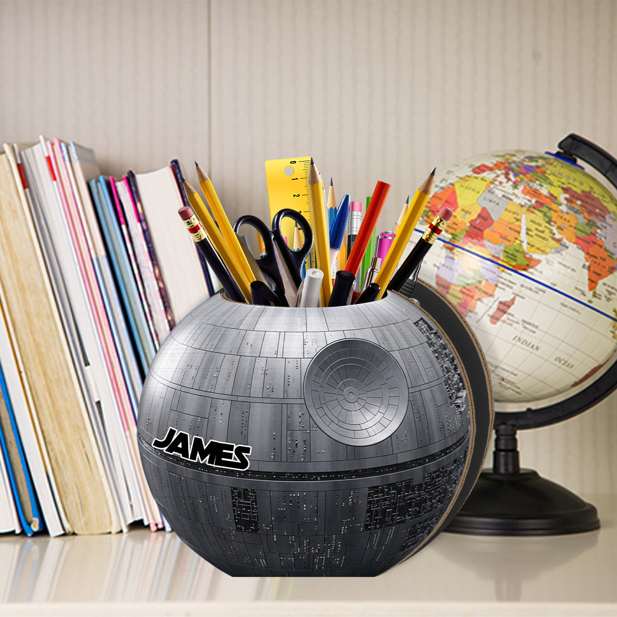 Dark Star - Personalized The Force Wooden Pen Holder