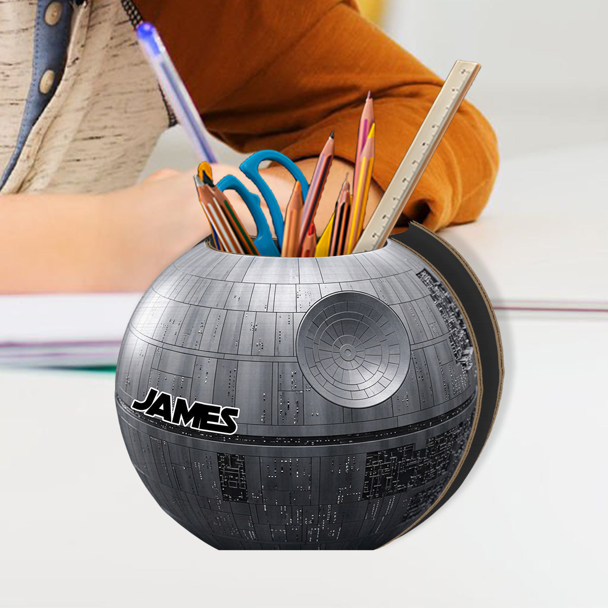 Dark Star - Personalized The Force Wooden Pen Holder