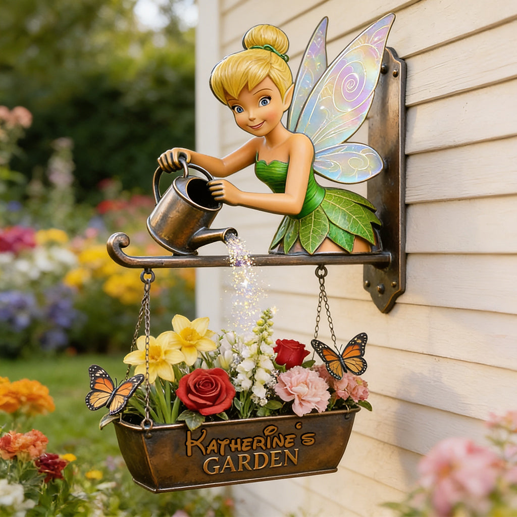 Fairy Garden - Personalized Flying Fairy Wooden Wall Mount Sign