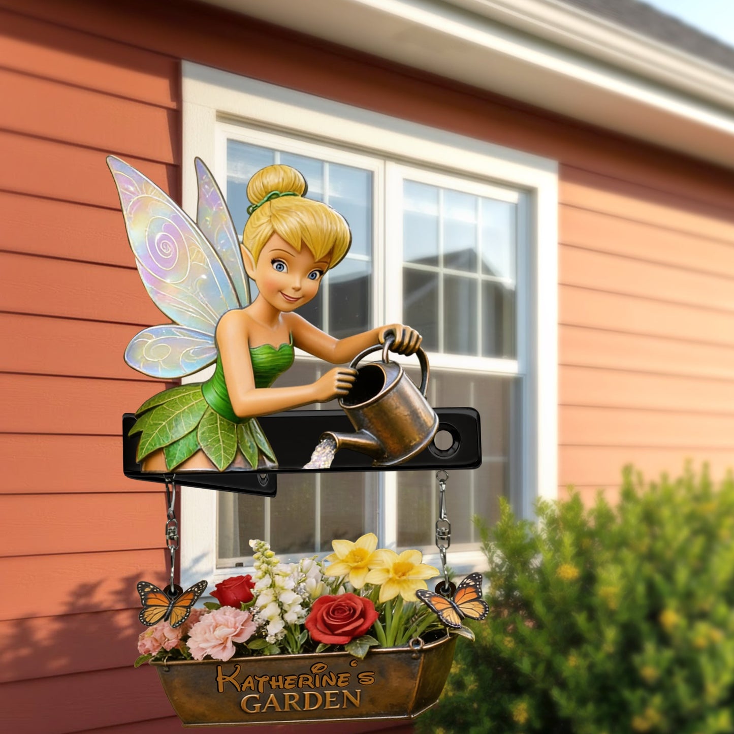 Fairy Garden - Personalized Flying Fairy Wooden Wall Mount Sign