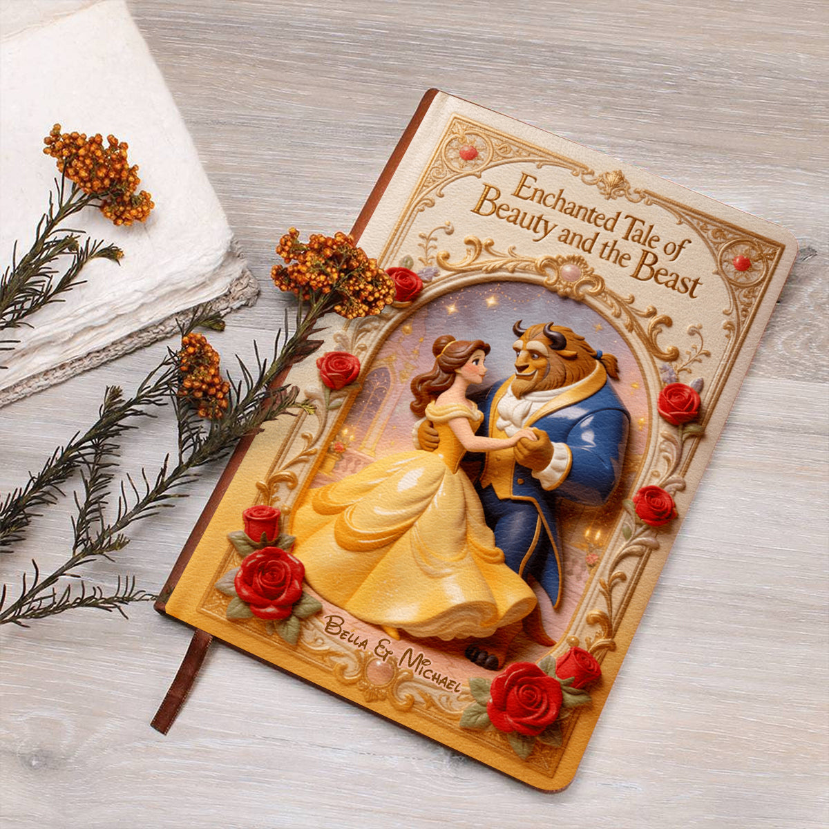 Tale As Old As Time - Personalized Beauty And The Beast Leather Journal