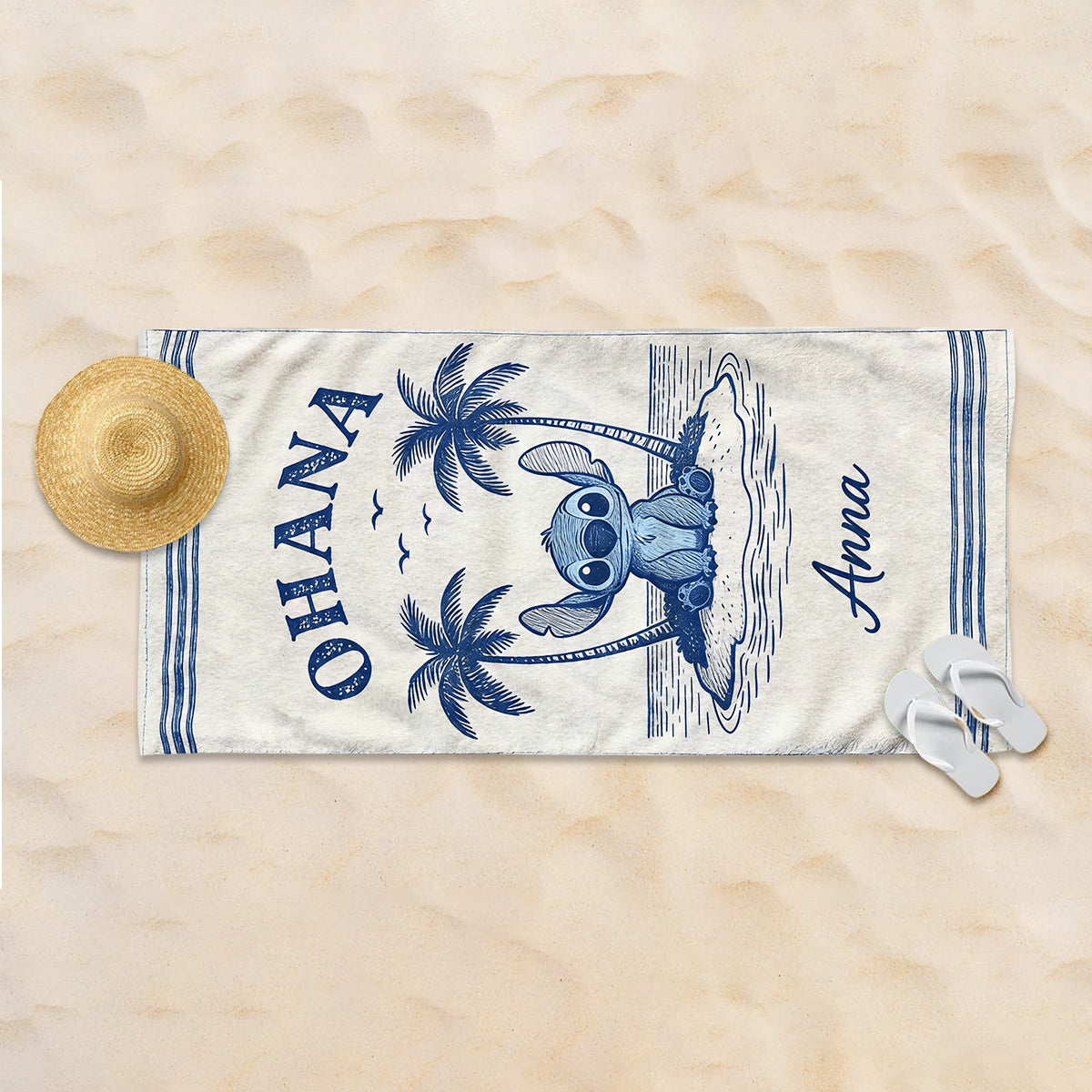 Ohana - Personalized Ohana Quick-dry Beach Towel/ Bath Towel