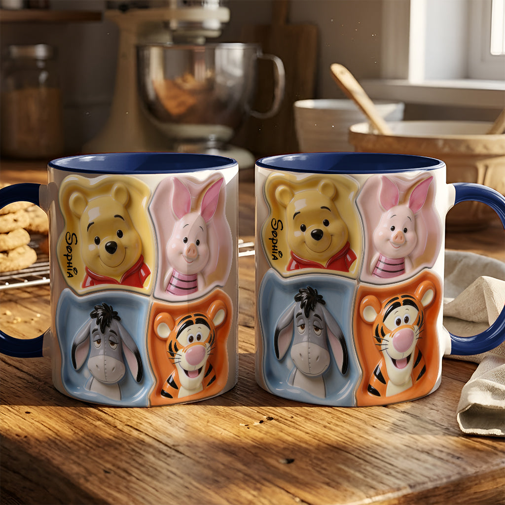 Cute Friends - Personalized Yellow Bear 3D Printed Accent Mug