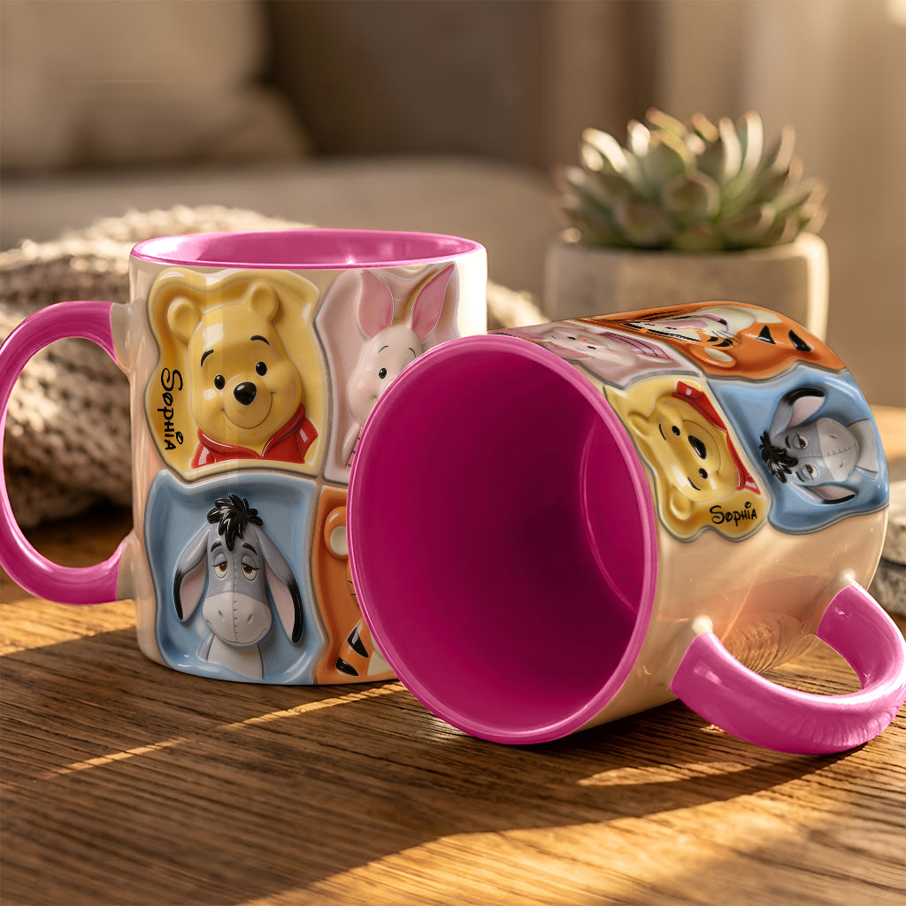 Cute Friends - Personalized Yellow Bear 3D Printed Accent Mug