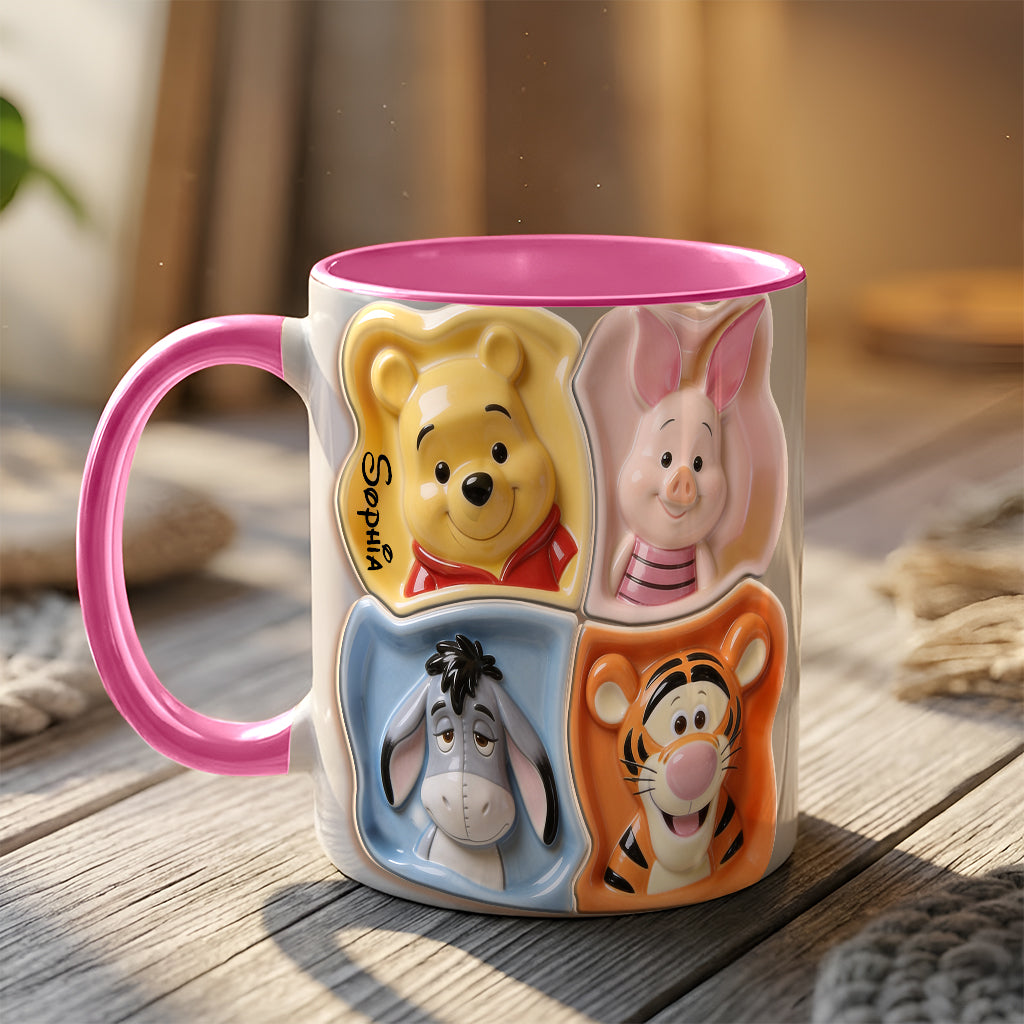 Cute Friends - Personalized Yellow Bear 3D Printed Accent Mug
