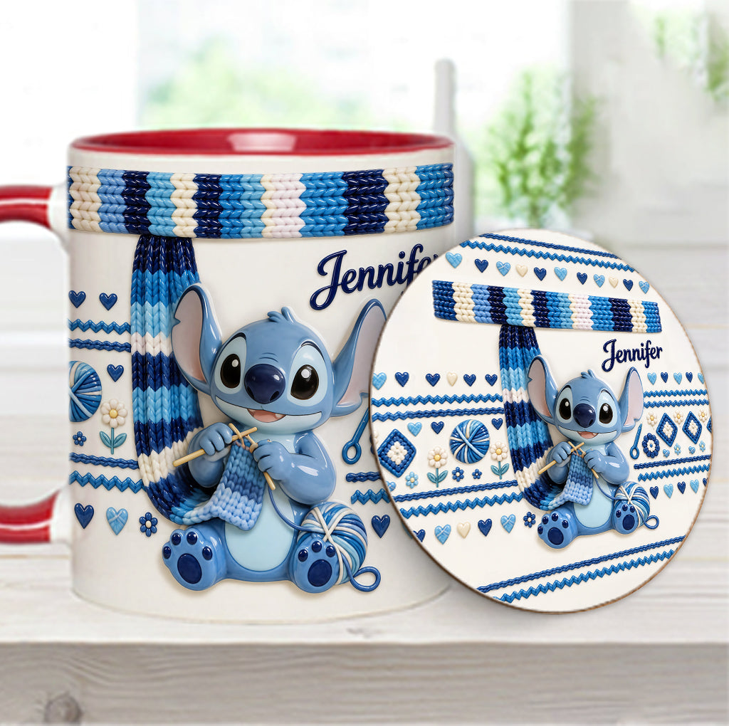 Ohana Loves Crocheting - Personalized Ohana Accent Mug & Coaster