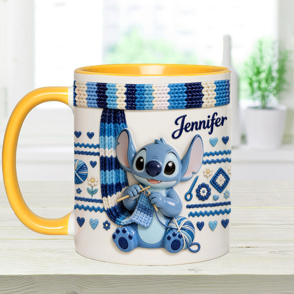 Ohana Loves Crocheting - Personalized Ohana Accent Mug & Coaster