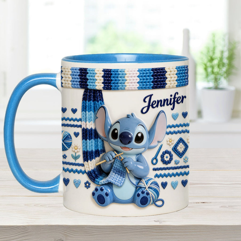 Ohana Loves Crocheting - Personalized Ohana Accent Mug & Coaster