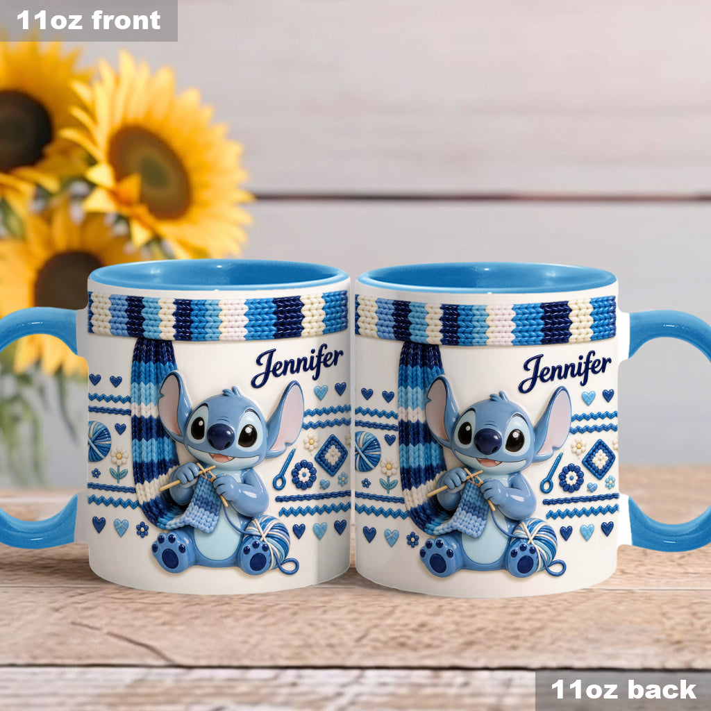Ohana Loves Crocheting - Personalized Ohana Accent Mug & Coaster