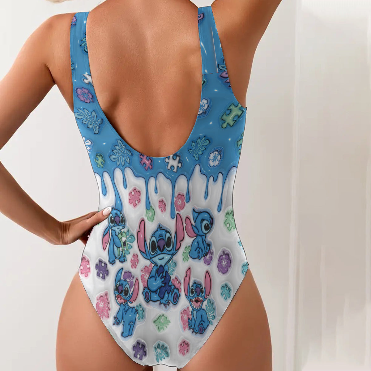 Ohana Means Family - Personalized Ohana Women Swimming Bodysuit
