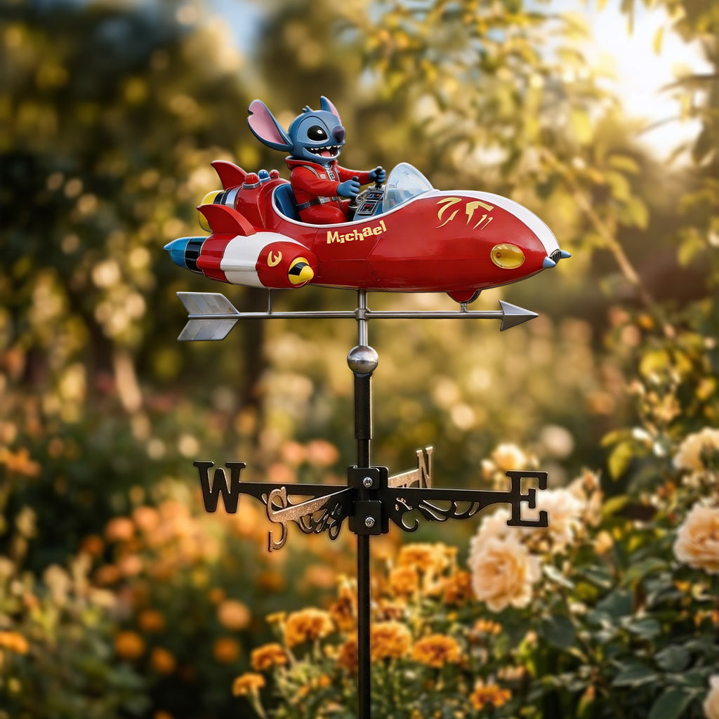 Alien Spaceship - Personalized Ohana Weather Vane
