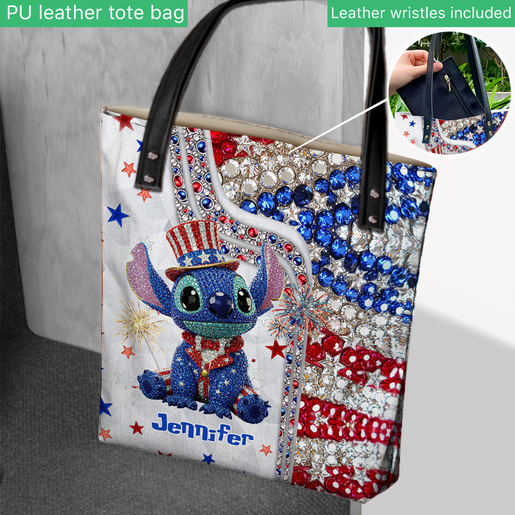Red And White - Personalized Ohana Tote Bag